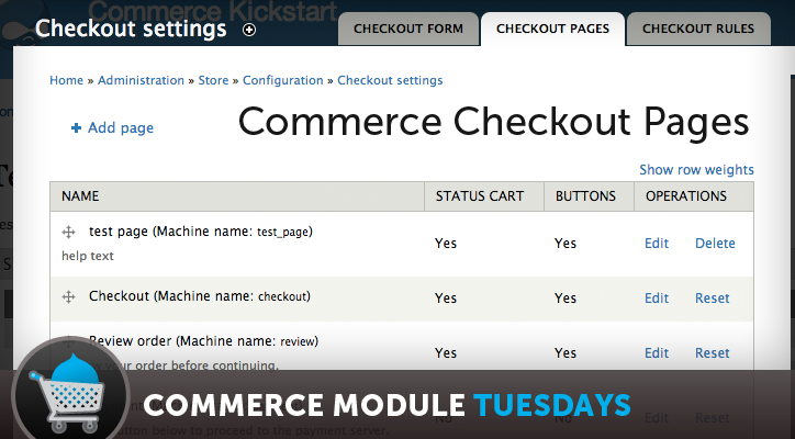Drupal Commerce Checkout Pages