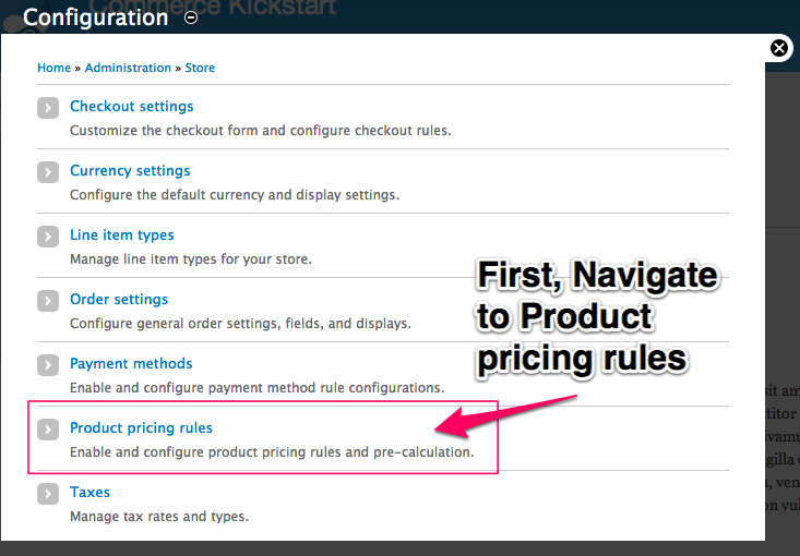 First, Navigate
to Product pricing rules
