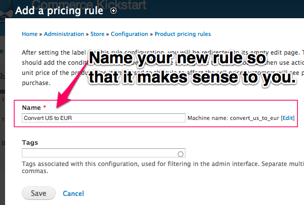 Name your new
rules so that it makes sense to you.