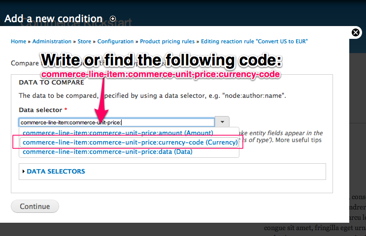 Write or find the
following code: commerce-line-item:commerce-unit-price:currency-code