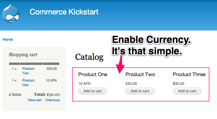 Enable Currency. It's that simple