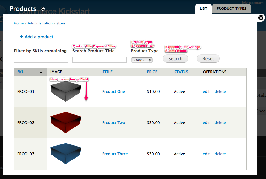 Final
Customized Drupal Commerce Product Administration Screen