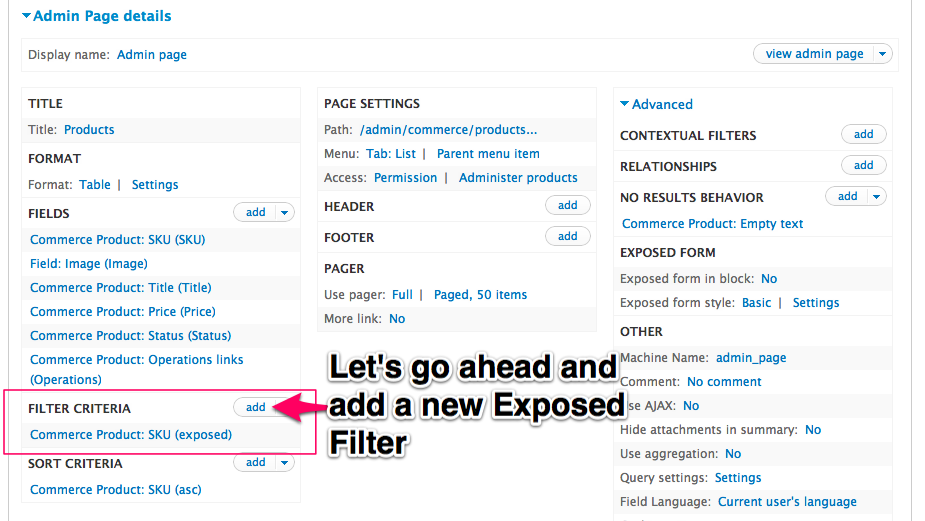 Let's go ahead
and add a couple new Exposed Filters